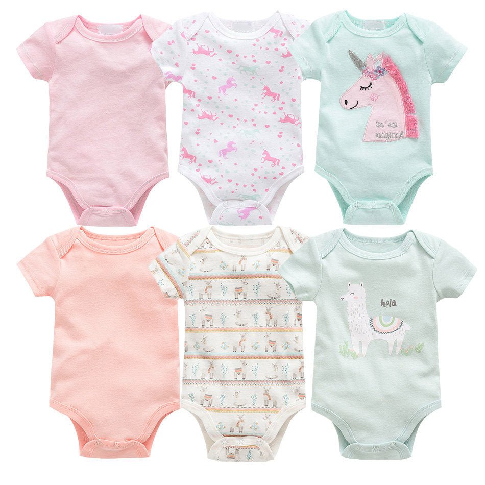 6 - piece baby jumpsuit new short - sleeved baby clothes - PratSN