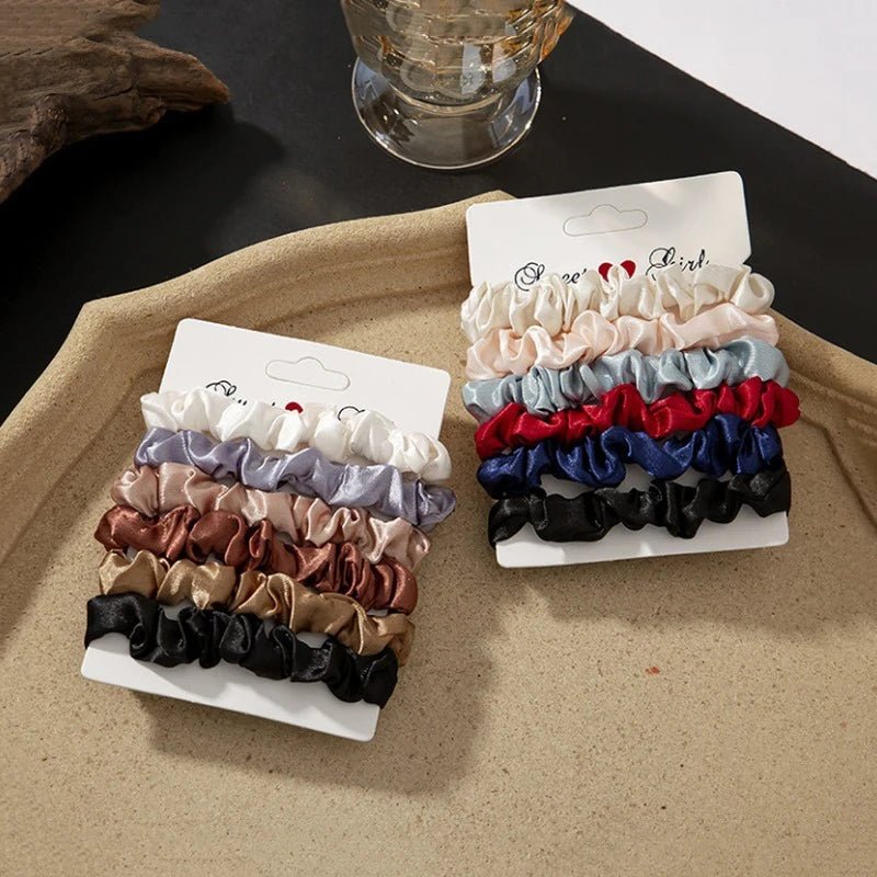 6/12 PCS Elegant women's headband, rubber band, elastic band, softer than silk hair | Satin headband | - PratSN