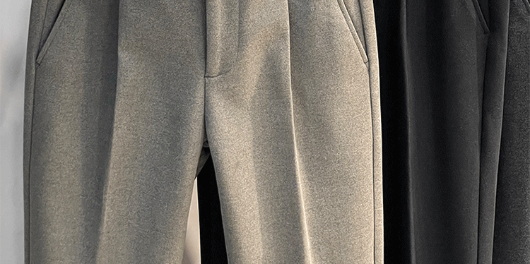 Woolen Pants Men's Straight-leg Silm Fancy Pants Business Casual Pants Suit Pants Cropped Pants Spring & Fall Winter