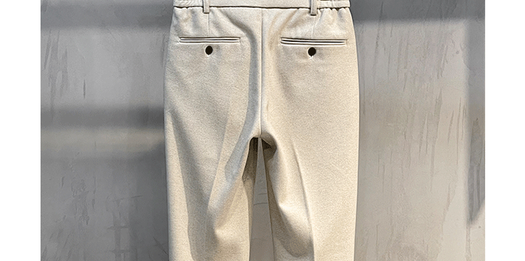 Woolen Pants Men's Straight-leg Silm Fancy Pants Business Casual Pants Suit Pants Cropped Pants Spring & Fall Winter