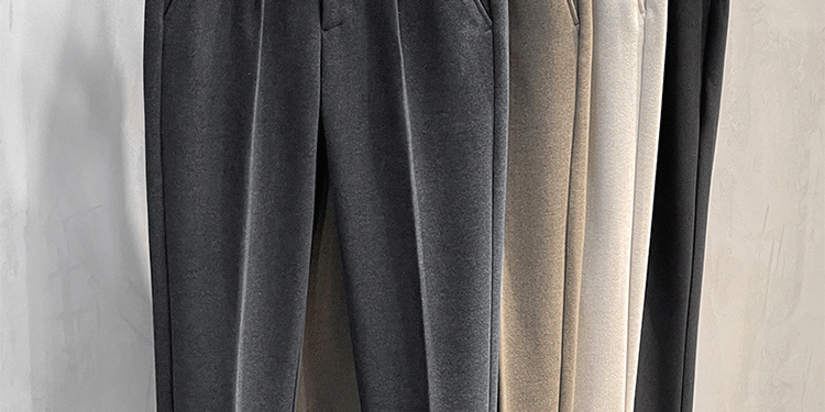Woolen Pants Men's Straight-leg Silm Fancy Pants Business Casual Pants Suit Pants Cropped Pants Spring & Fall Winter