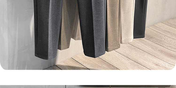 Woolen Pants Men's Straight-leg Silm Fancy Pants Business Casual Pants Suit Pants Cropped Pants Spring & Fall Winter