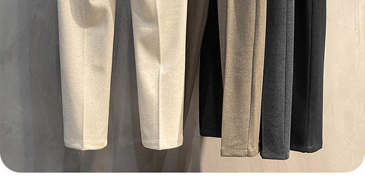 Woolen Pants Men's Straight-leg Silm Fancy Pants Business Casual Pants Suit Pants Cropped Pants Spring & Fall Winter
