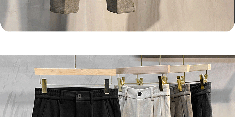 Woolen Pants Men's Straight-leg Silm Fancy Pants Business Casual Pants Suit Pants Cropped Pants Spring & Fall Winter