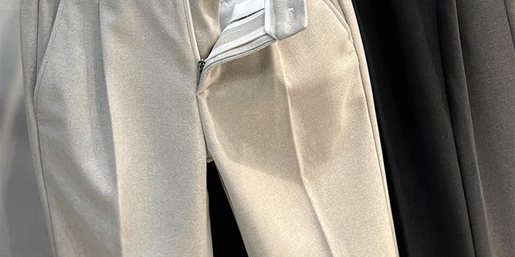 Woolen Pants Men's Straight-leg Silm Fancy Pants Business Casual Pants Suit Pants Cropped Pants Spring & Fall Winter