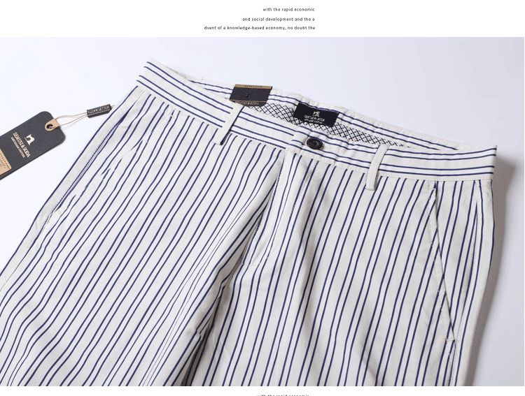 Thin Elastic Loose Straight Stripes Gingham Casual Pants