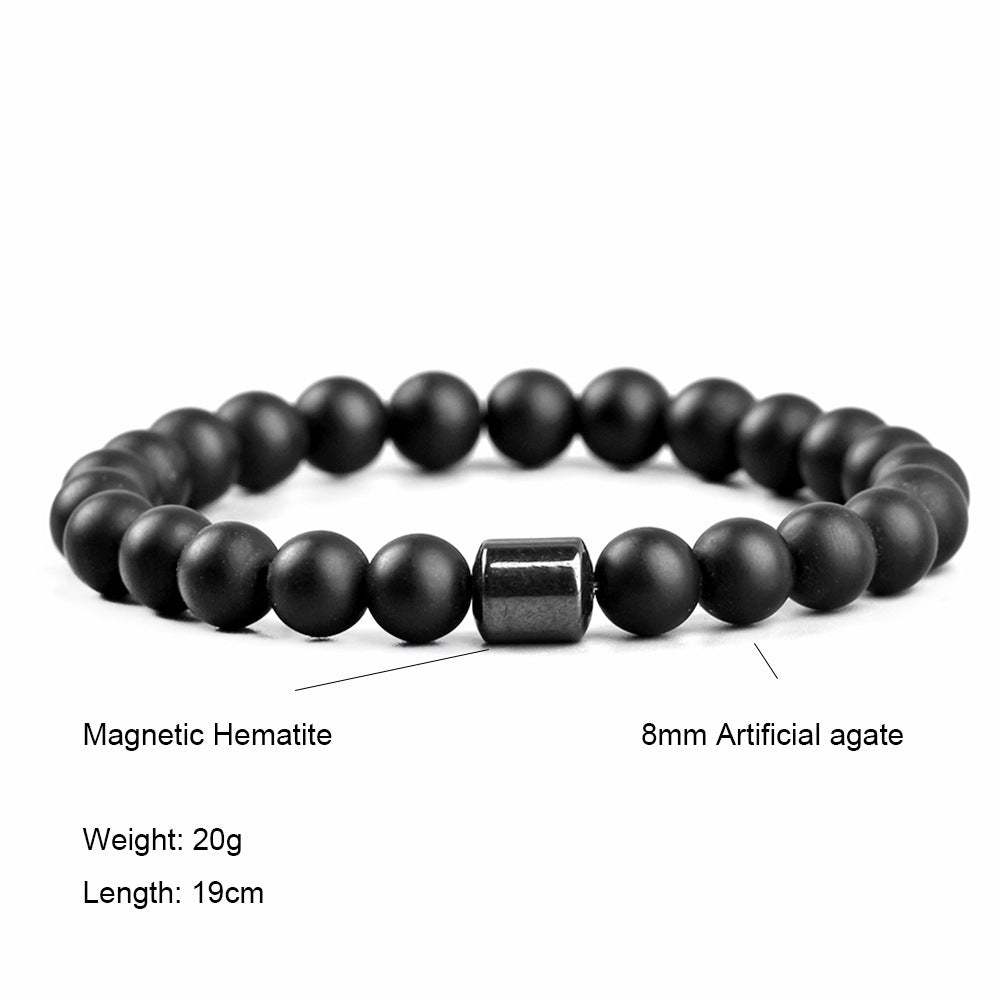 A couple of Black Stone Tiger Eye Bead Bracelets - PratSN