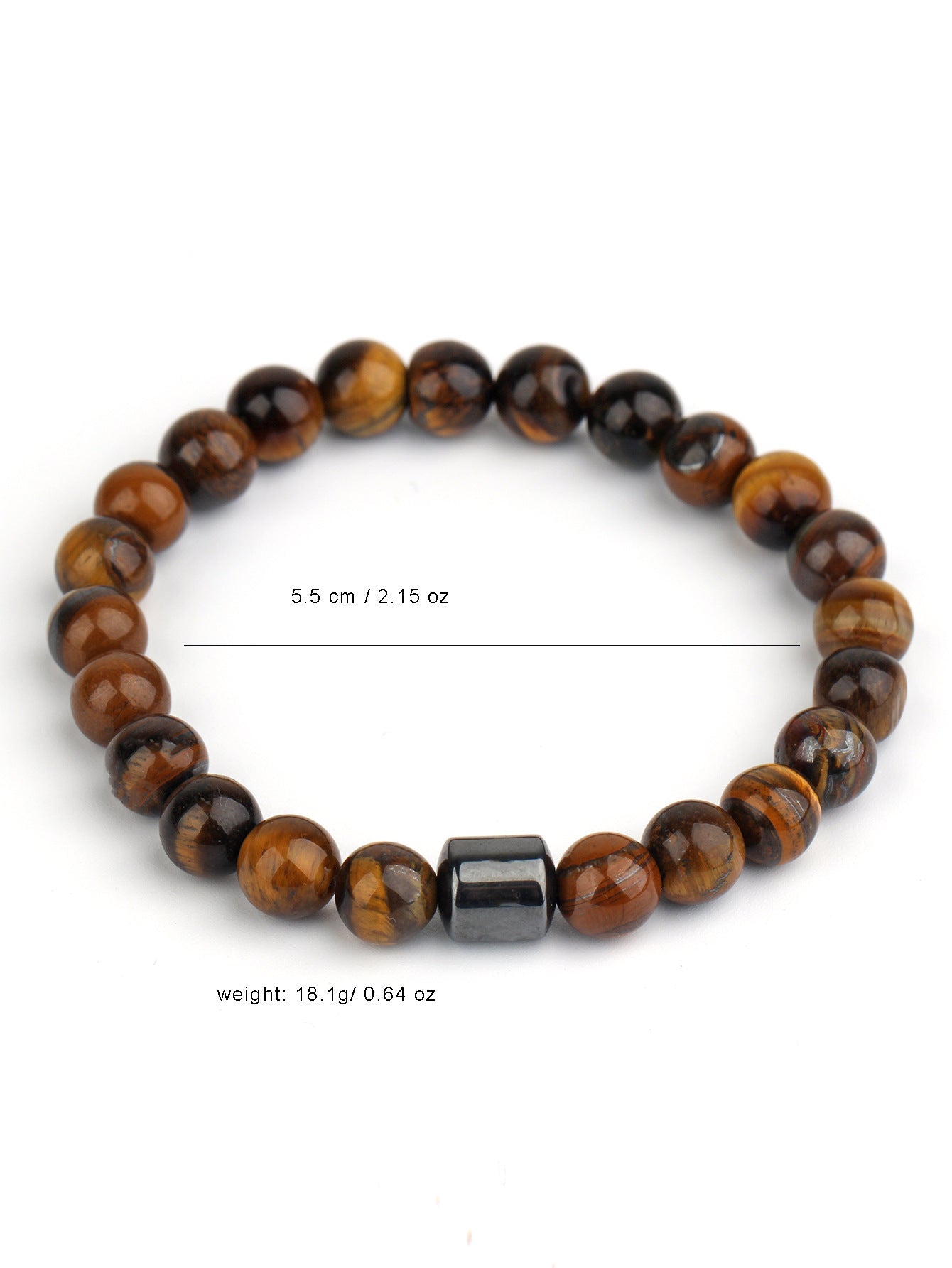A couple of Black Stone Tiger Eye Bead Bracelets - PratSN