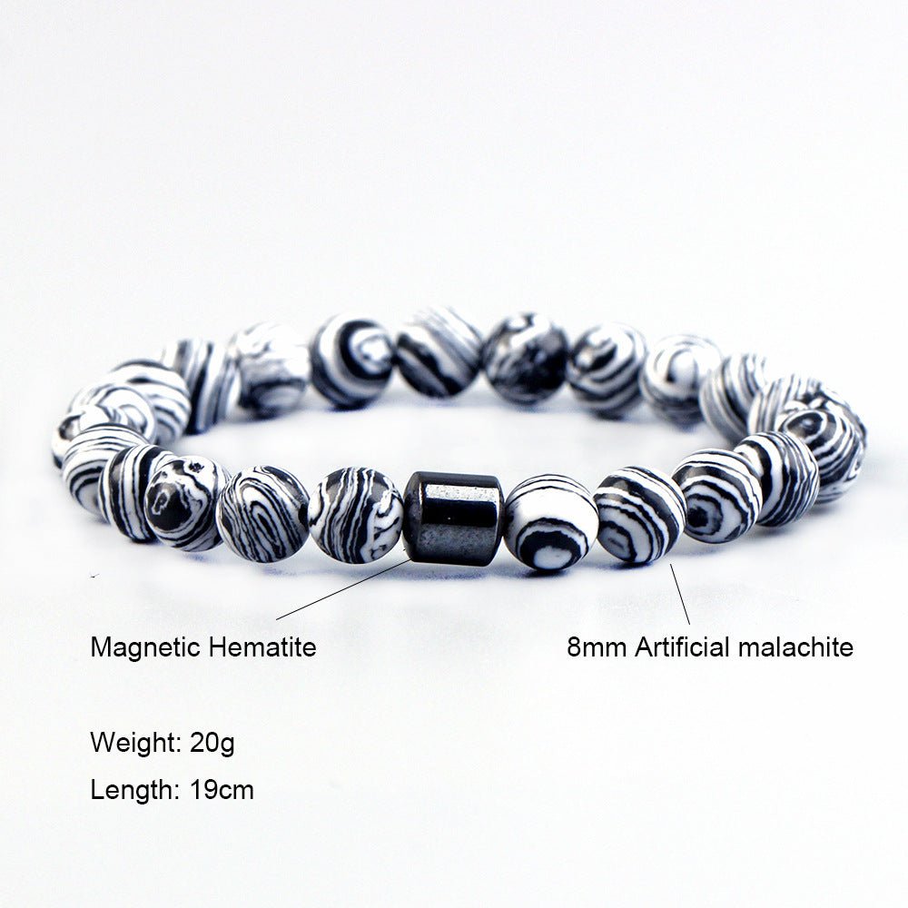 A couple of Black Stone Tiger Eye Bead Bracelets - PratSN