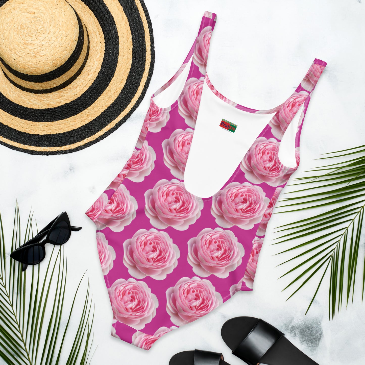 Pink Peony Floral Bathing Suits | Women's One-Piece Swimsuits | Beach Dress