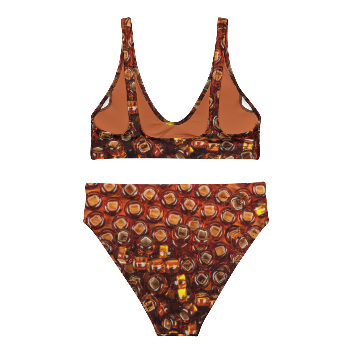 Stylishness and Elegance High-waisted bikini | Gold and Black Color Bikini for Women