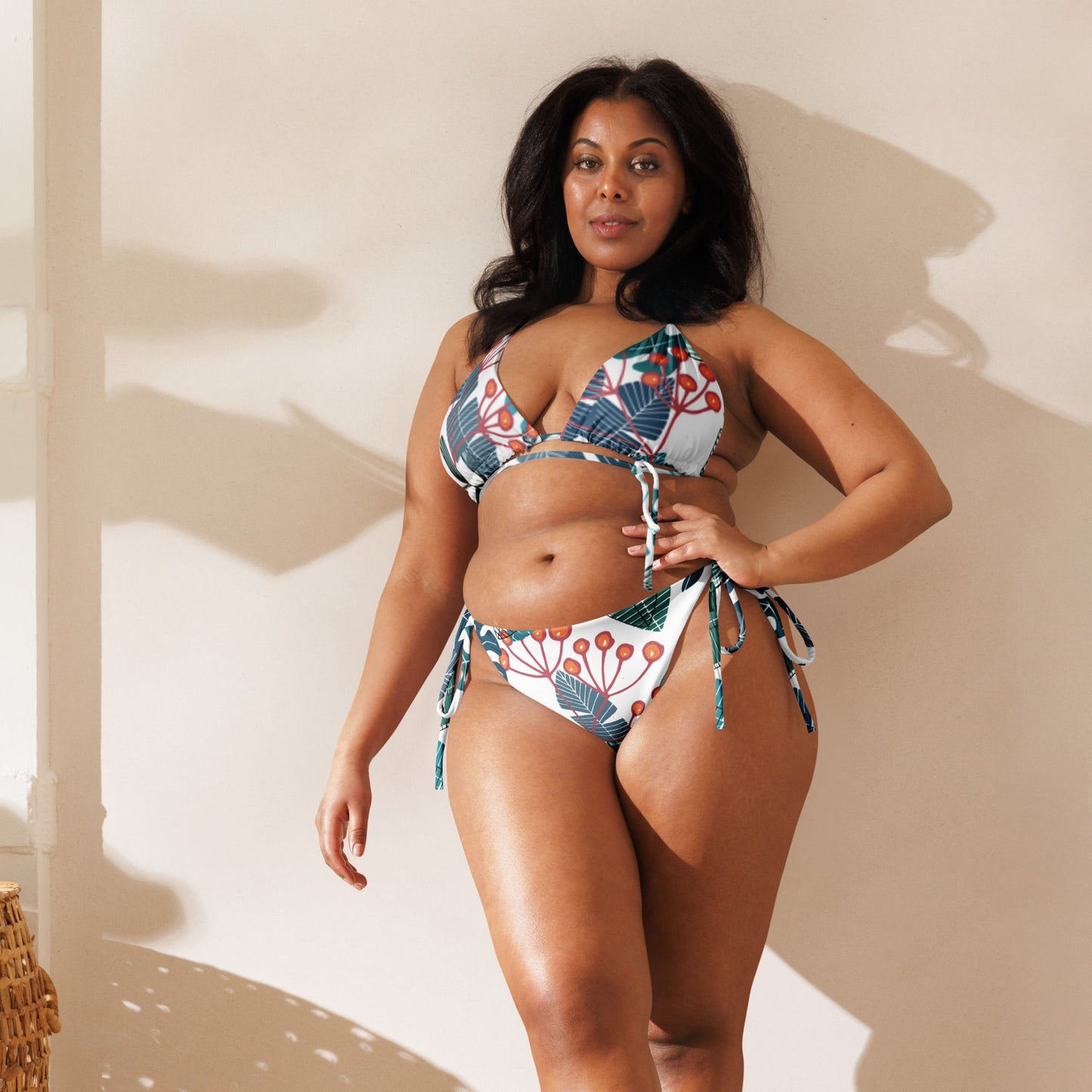 All - over print recycled string bikini, bathing suits, Swimming Suits. Women's Swimwear - PratSN