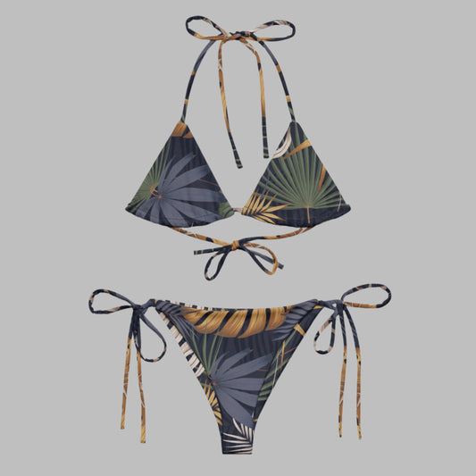 All - over print recycled string bikini, bathing suits, Swimming Suits. Women's Swimwear - PratSN