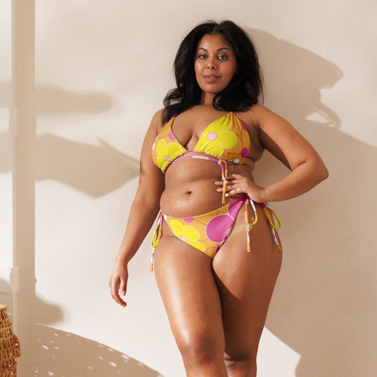All - over print recycled string bikini, bathing suits, Swimming Suits. Women's Swimwear - PratSN