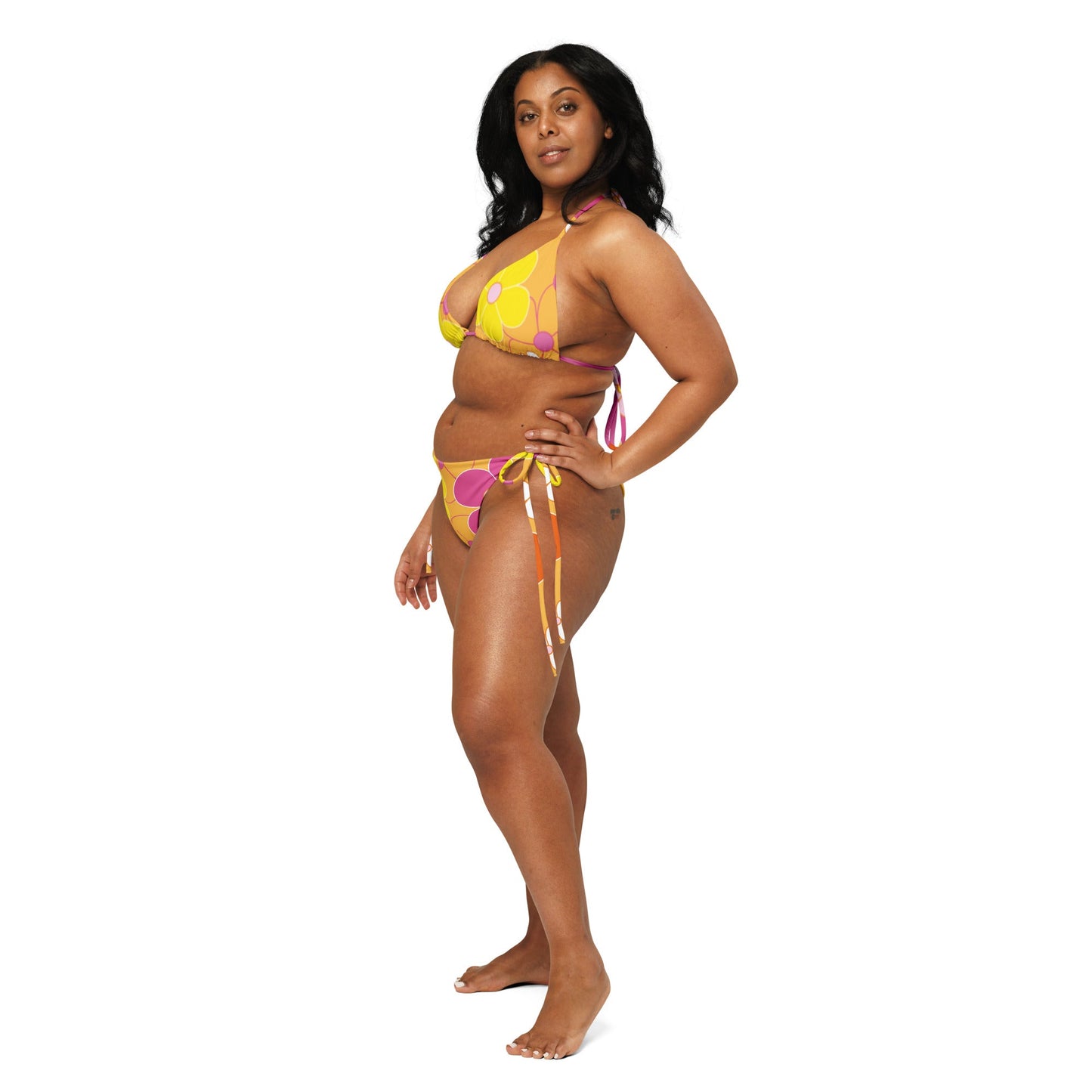 All - over print recycled string bikini, bathing suits, Swimming Suits. Women's Swimwear - PratSN