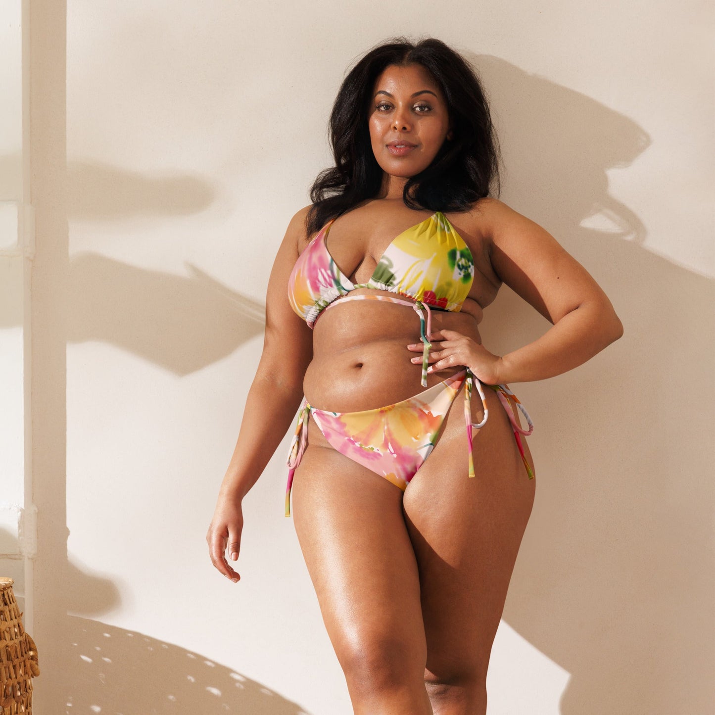 All - over print recycled string bikini, bathing suits, Swimming Suits. Women's Swimwear - PratSN