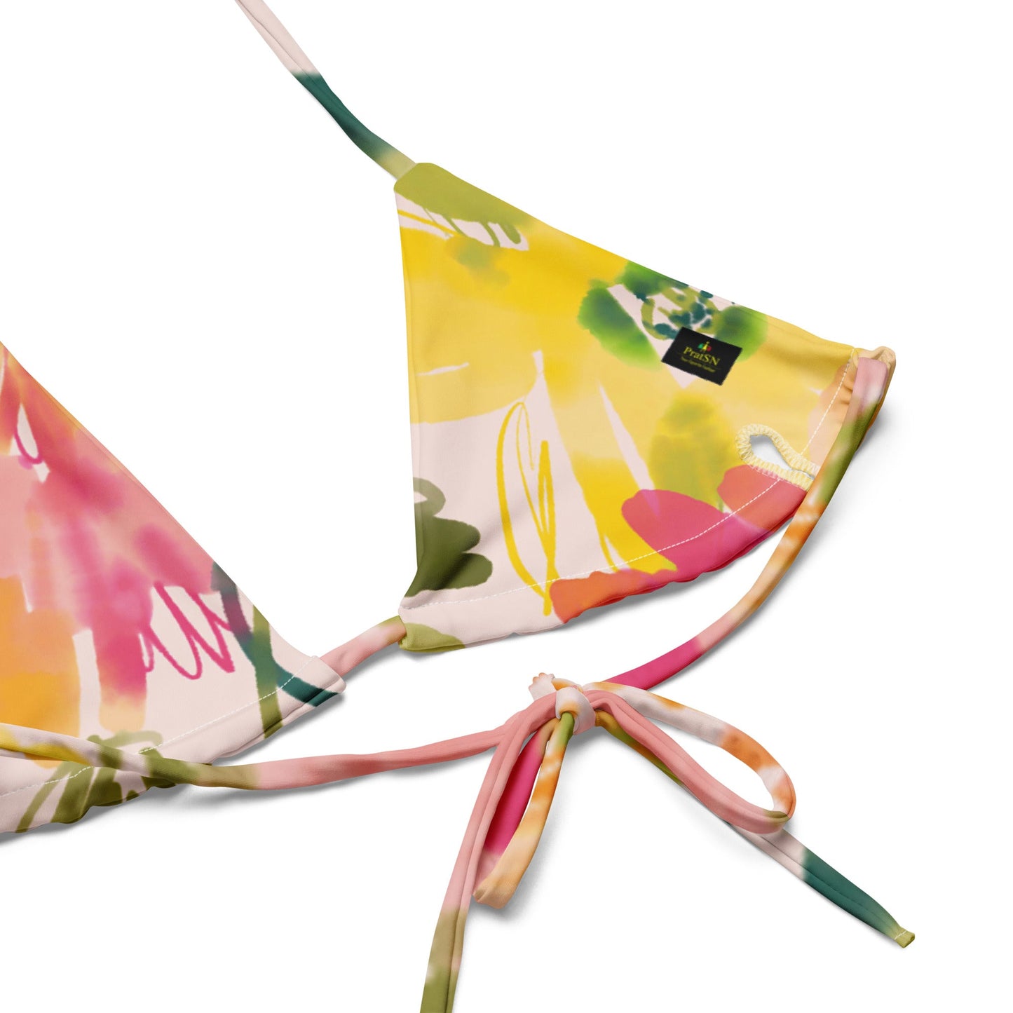 All - over print recycled string bikini, bathing suits, Swimming Suits. Women's Swimwear - PratSN