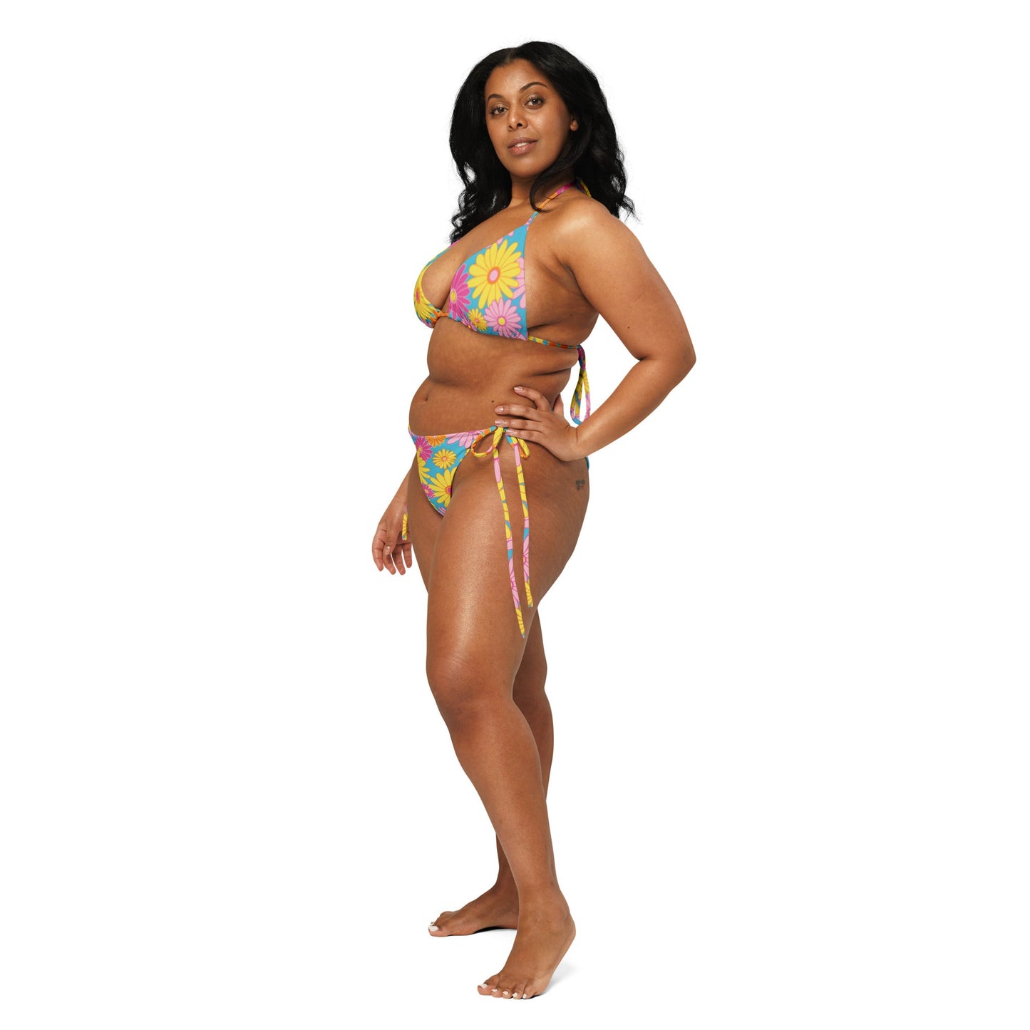 All - over print recycled string bikini, bathing suits, Swimming Suits. Women's Swimwear - PratSN