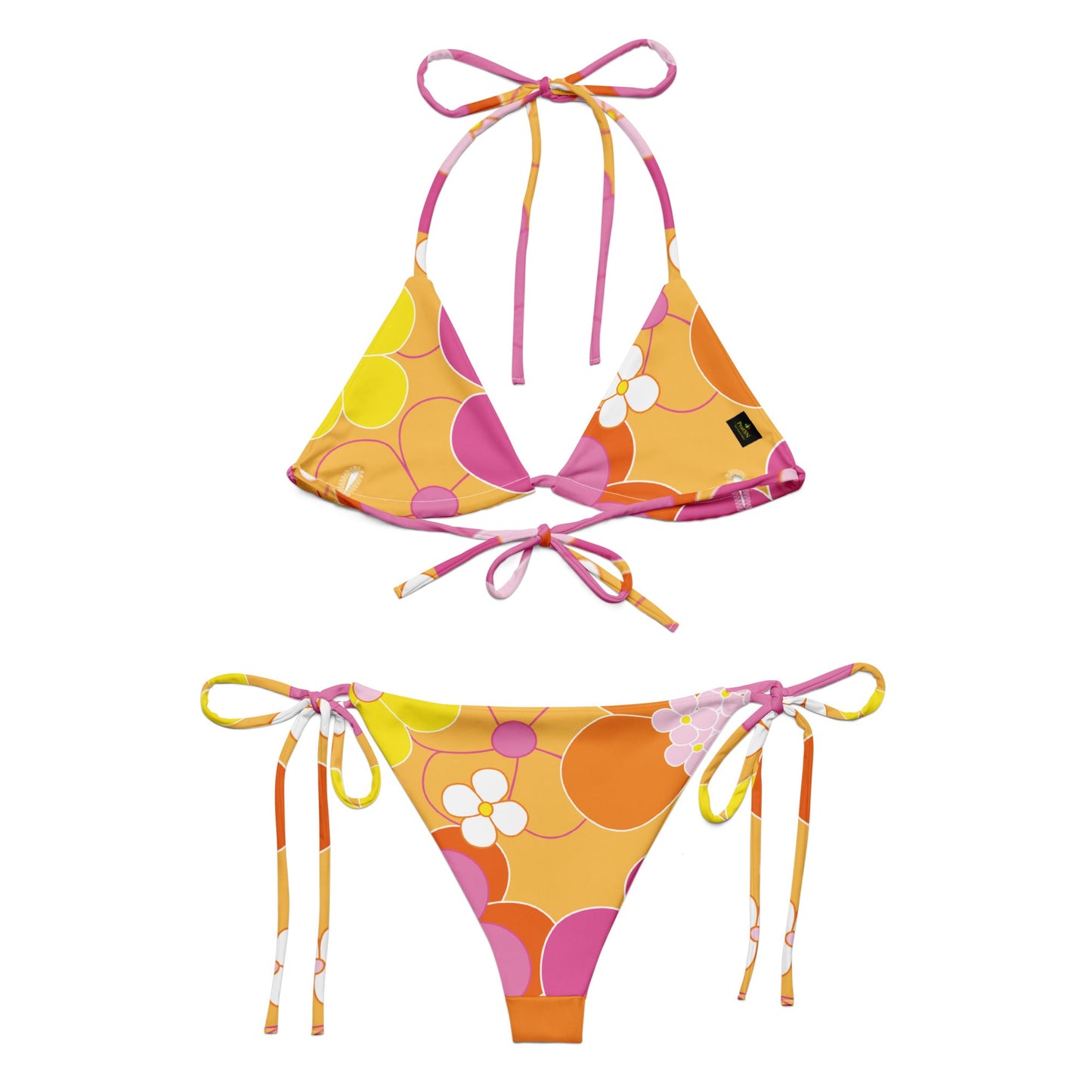 All - over print recycled string bikini, bathing suits, Swimming Suits. Women's Swimwear - PratSN