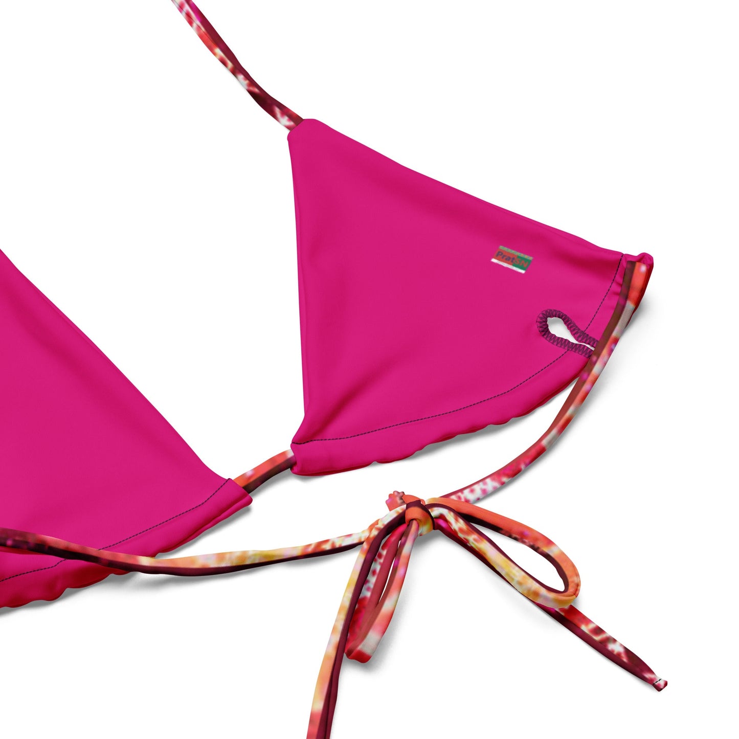 All - over print recycled string bikini, Pink Outfit bathing suits, Swimming Suits. Women's Swimwear - PratSN