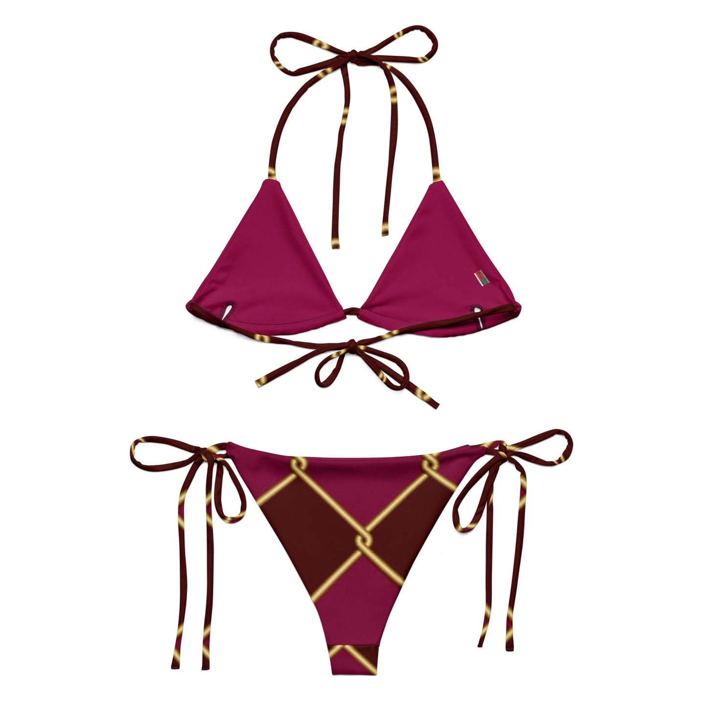 All - over print recycled string bikini, Women's Outfit, bathing suits, Swimming Suits, Swimwear - PratSN