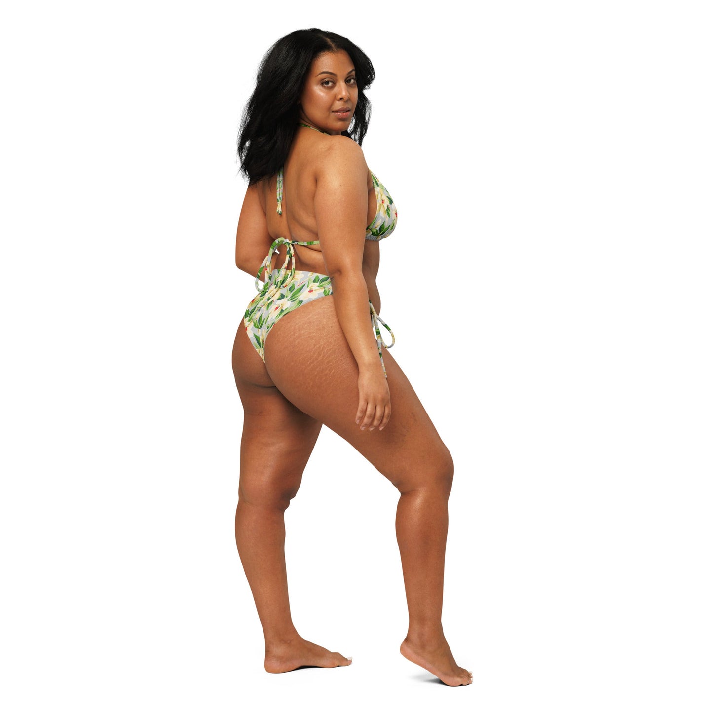 All - over print string bikini, Floral Bikini, Cute Summer Bikini - PratSN