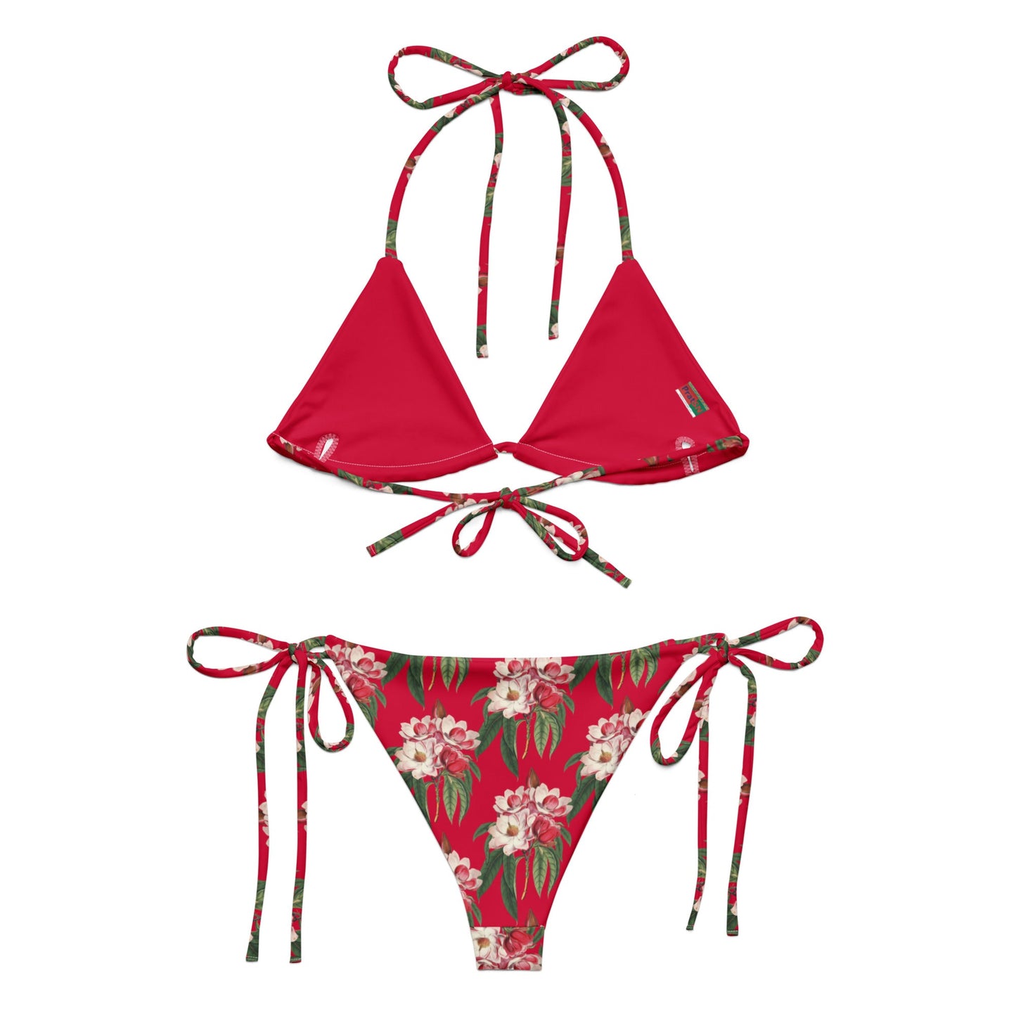 All - over print string bikini, Floral Bikini, Cute Summer Bikini - PratSN