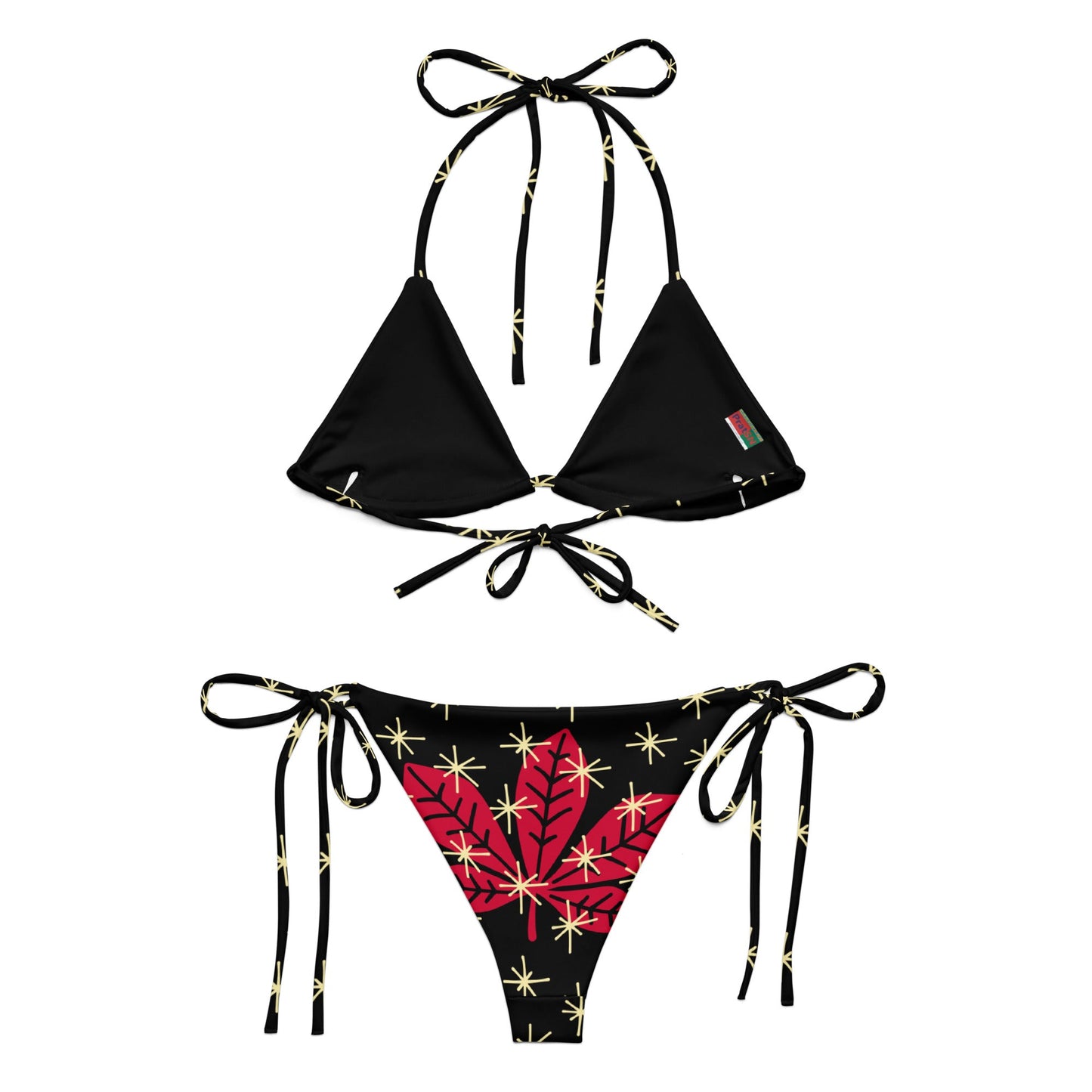 All - over print string bikini, Floral Bikini, Cute Summer Bikini - PratSN