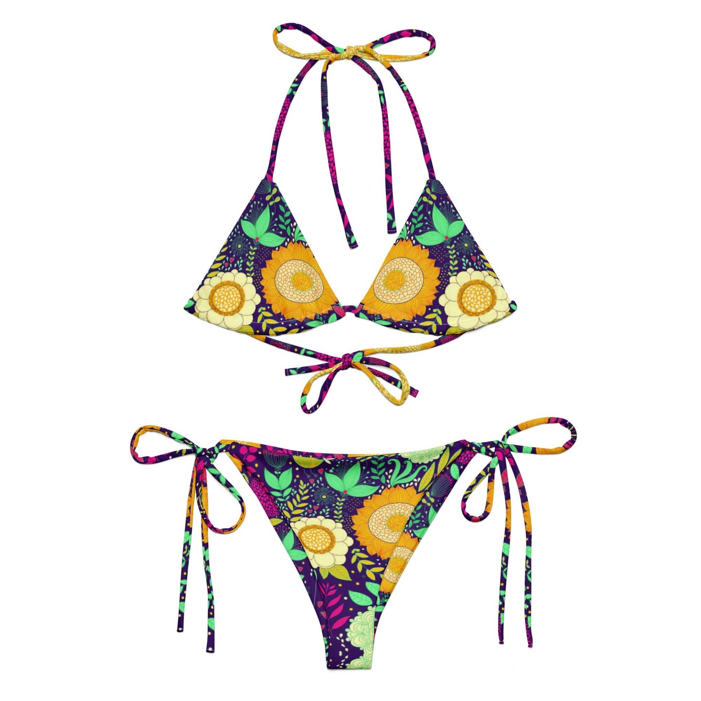All - over print string bikini | Halter String Bikini Bottom - PratSN