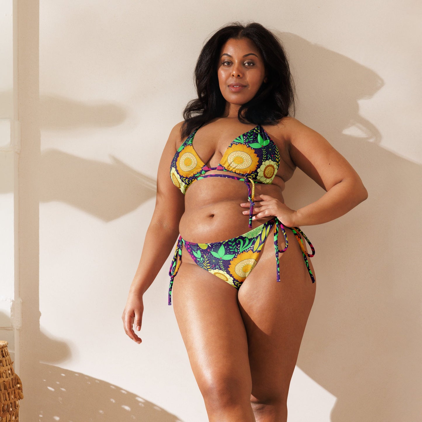 All - over print string bikini | Halter String Bikini Bottom - PratSN