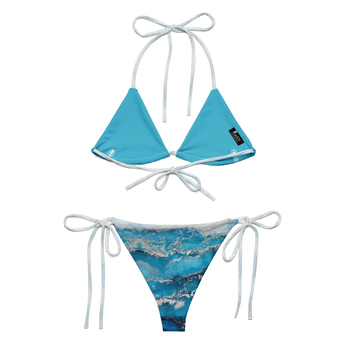 All - over print string bikini Halter String Bikini Bottom - PratSN