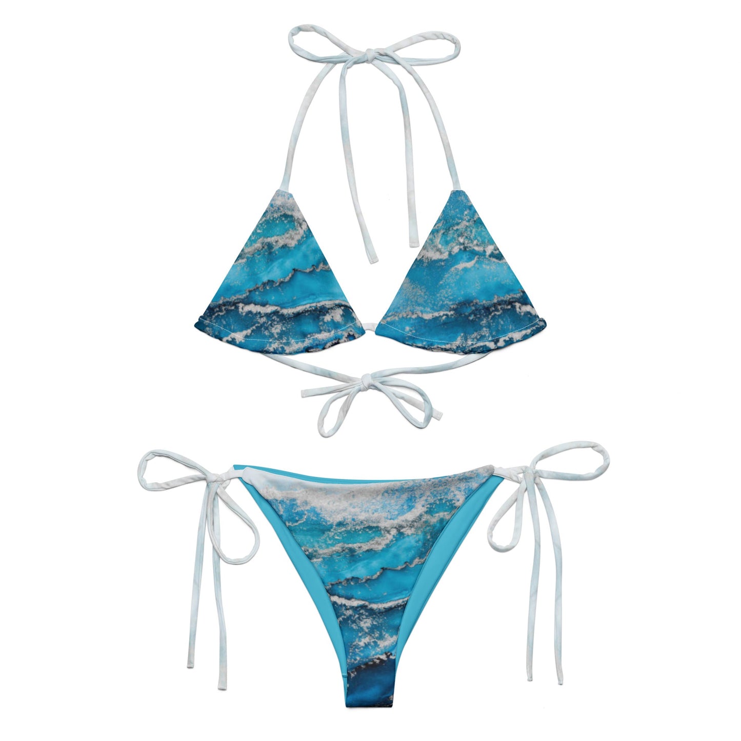 All - over print string bikini Halter String Bikini Bottom - PratSN