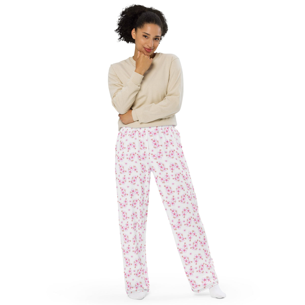 All-over print unisex wide-leg pants - PratSN