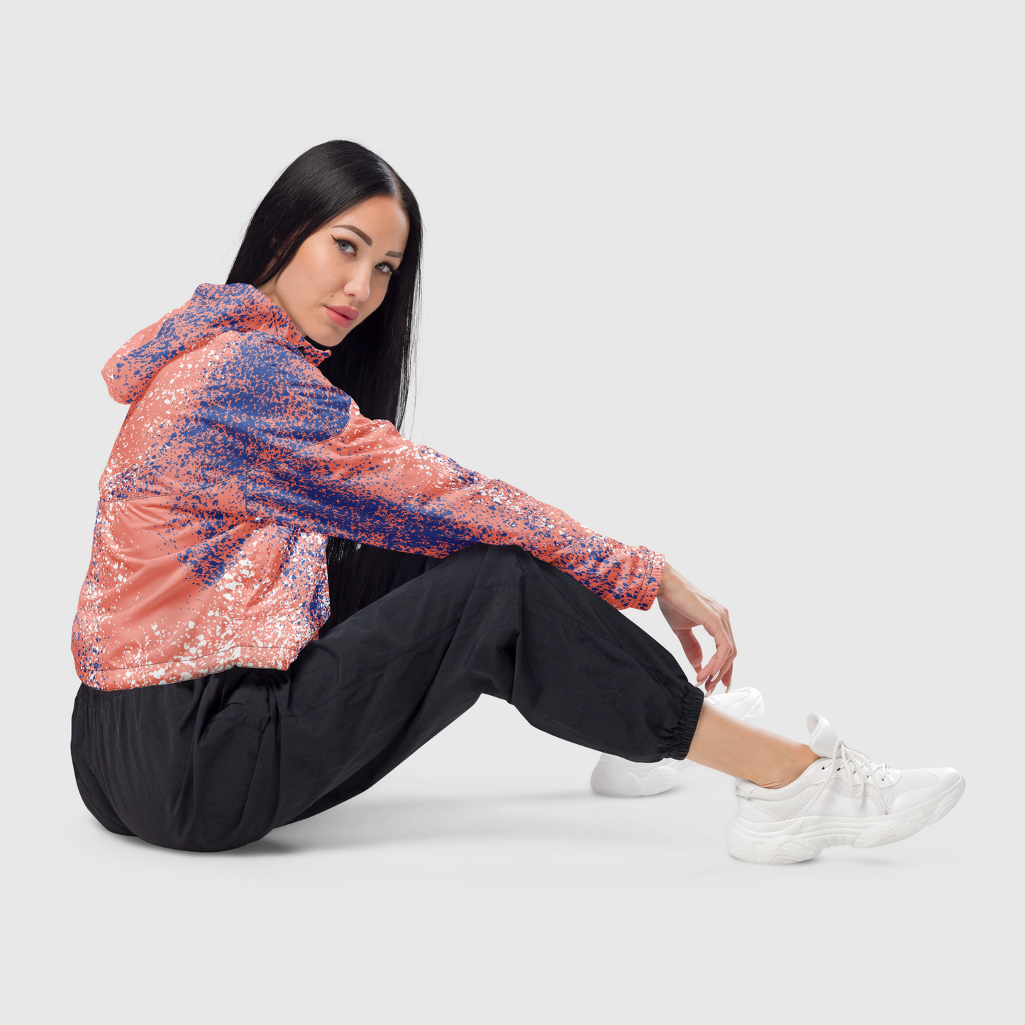 Colorfu Cropped Windbreaker for Women Stylish Pockets