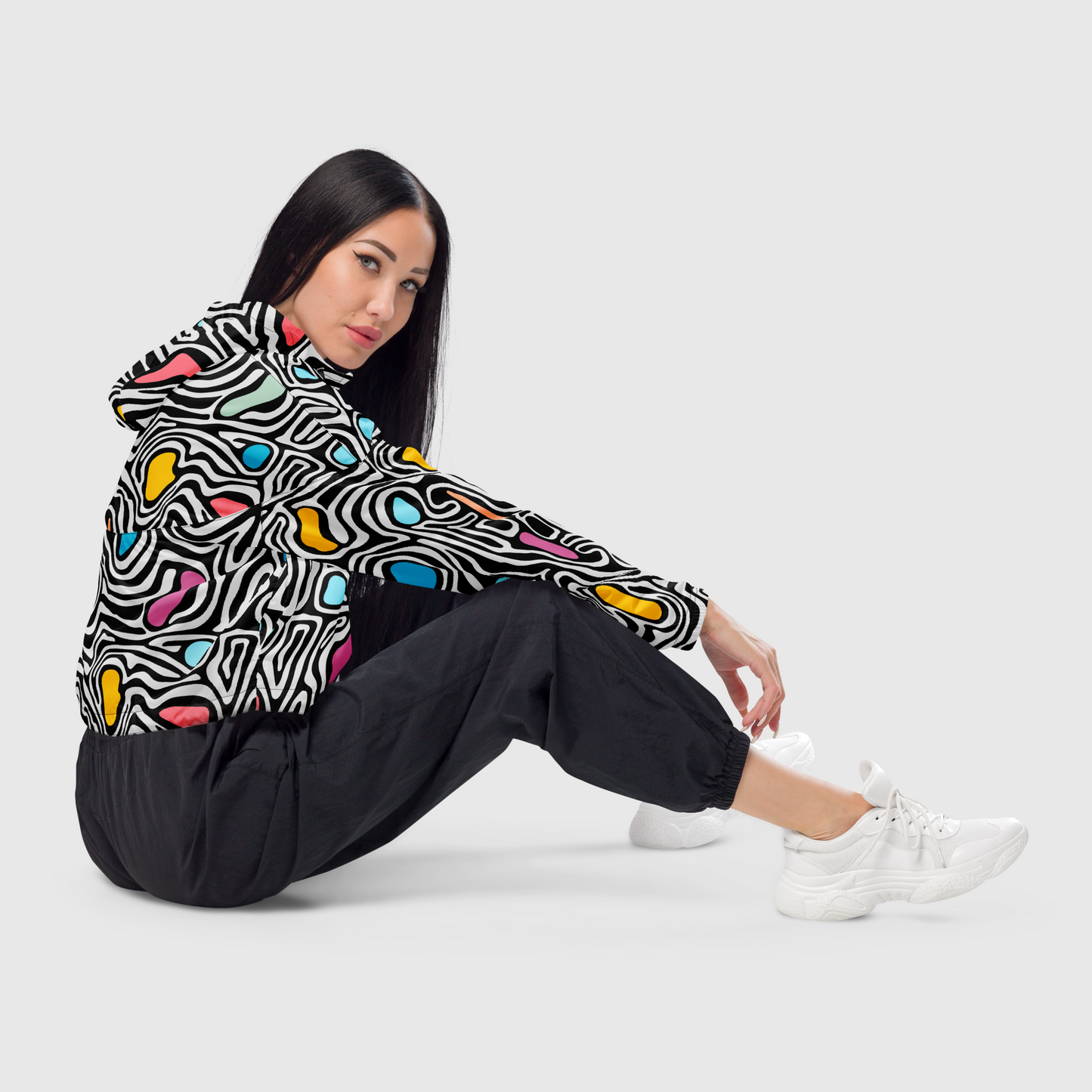 Windbreaker for Vibrant Style, Hoodie with Pockets