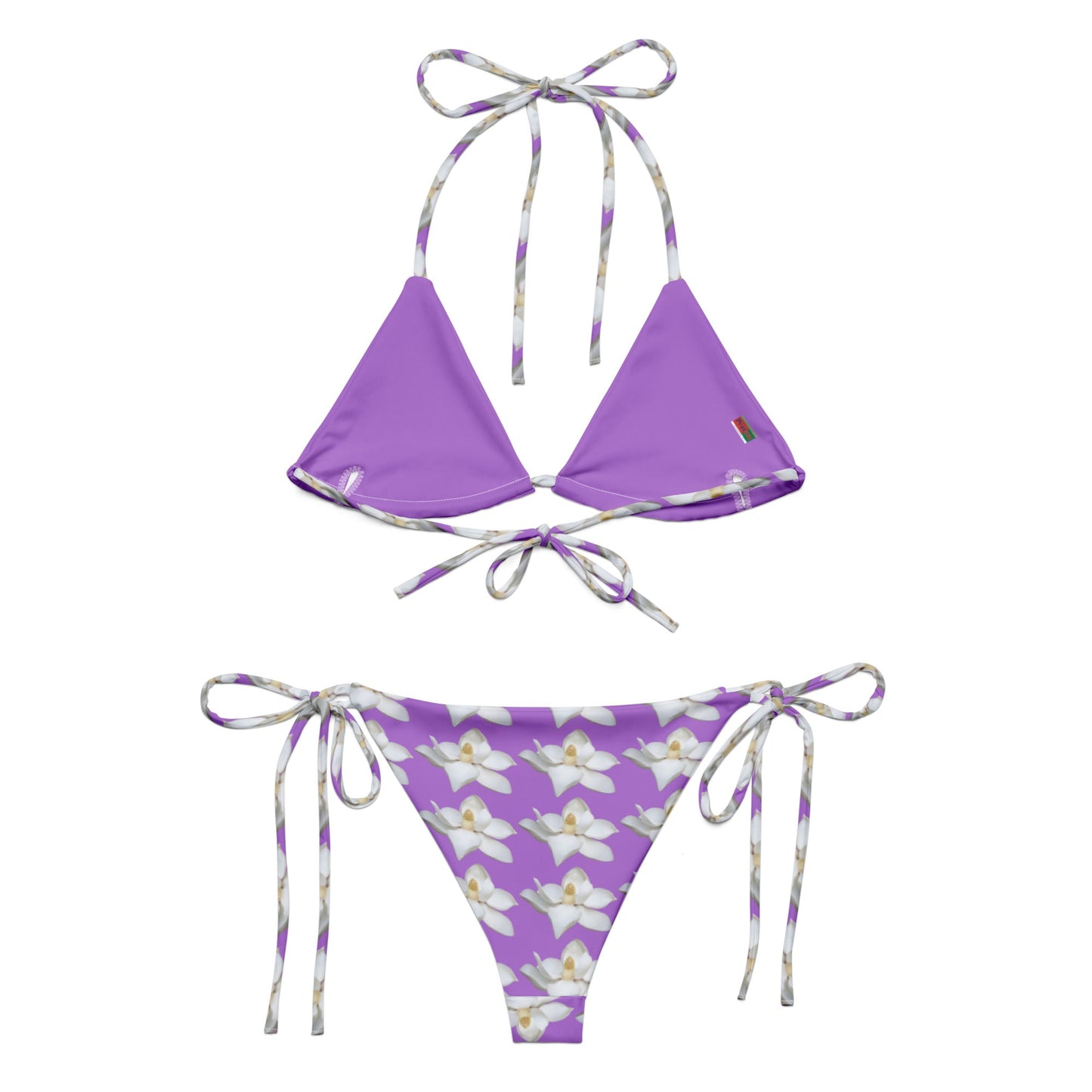 All - over print Women's string bikini, Floral Swimsuit, Swimwear, Bathing Suit, Floral Bikini, Cute Summer Bikini - PratSN