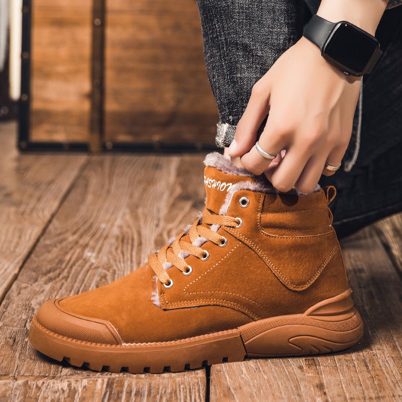 Ankle Boots Men Winter Warm Plush Shoes - PratSN