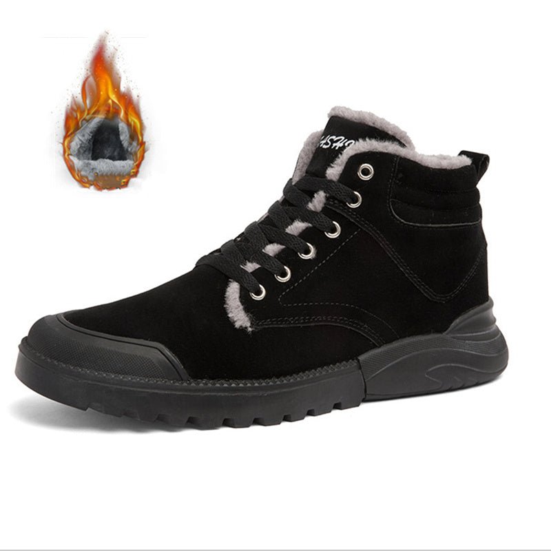 Ankle Boots Men Winter Warm Plush Shoes - PratSN