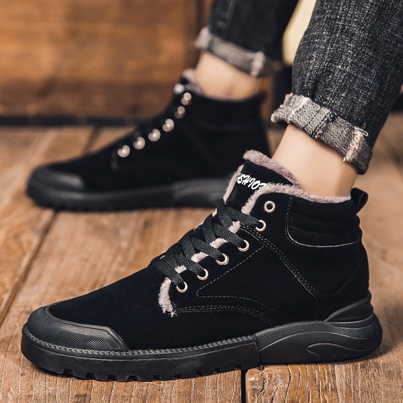 Ankle Boots Men Winter Warm Plush Shoes - PratSN