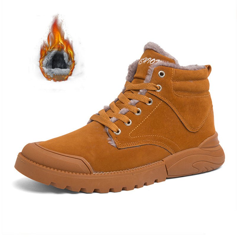 Ankle Boots Men Winter Warm Plush Shoes - PratSN