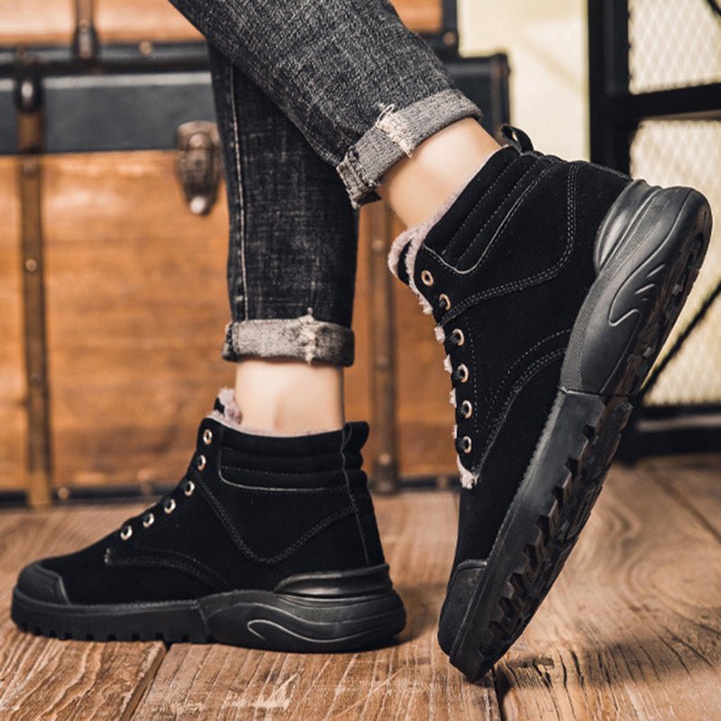 Ankle Boots Men Winter Warm Plush Shoes - PratSN