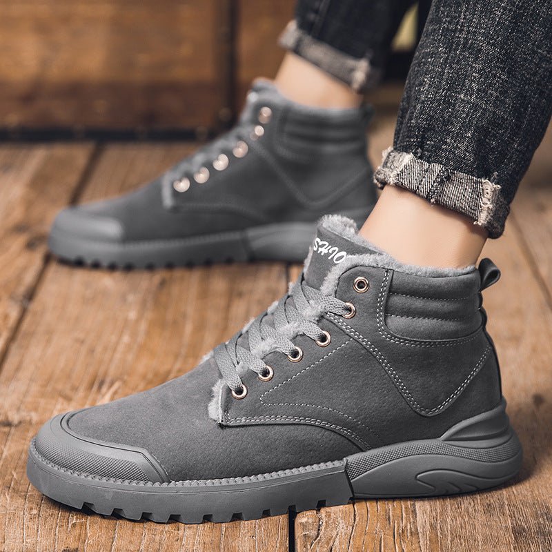 Ankle Boots Men Winter Warm Plush Shoes - PratSN