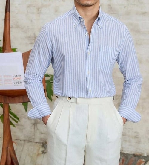 Antonios Business Striped Long - sleeve Shirt - PratSN