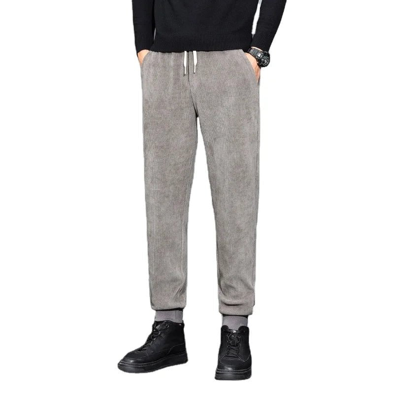 Autumn and Winter High Quality New Korean Commuter Casual Fashion Business Men Corduroy Pants - PratSN