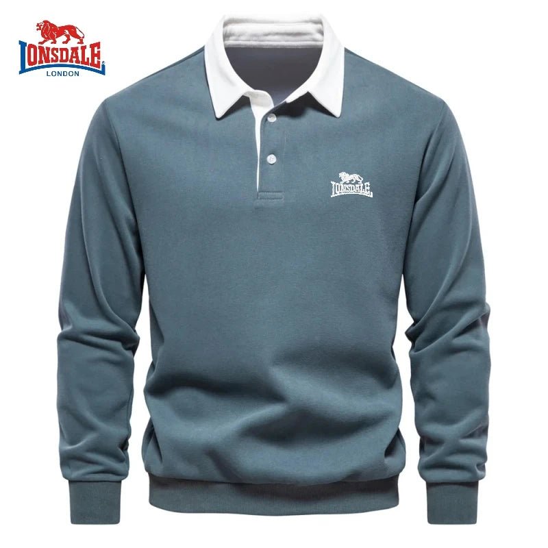Autumn and winter men's embroidery brand pure cotton long sleeved polo shirt new fashion casual multifunctional jacket top - PratSN