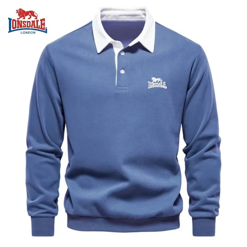 Autumn and winter men's embroidery brand pure cotton long sleeved polo shirt new fashion casual multifunctional jacket top - PratSN