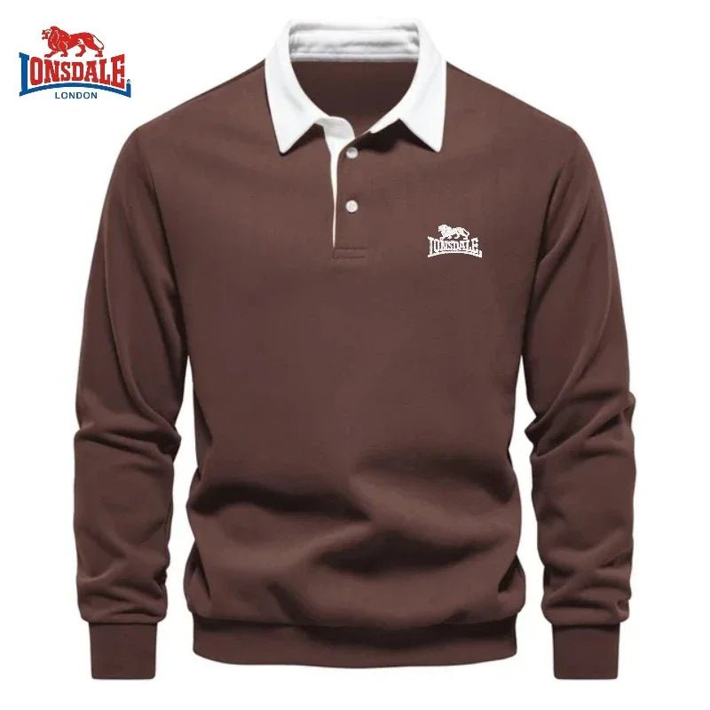 Autumn and winter men's embroidery brand pure cotton long sleeved polo shirt new fashion casual multifunctional jacket top - PratSN