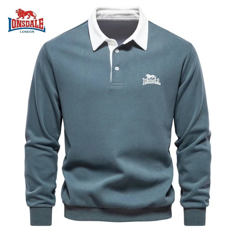 Autumn and winter men's embroidery brand pure cotton long sleeved polo shirt new fashion casual multifunctional jacket top - PratSN