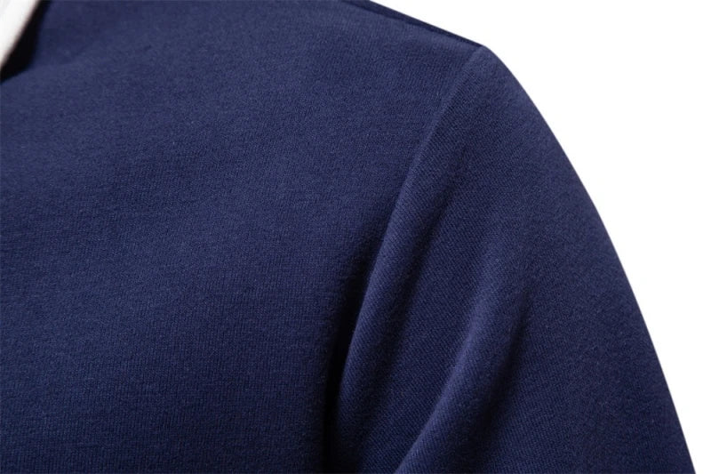 Autumn and winter men's embroidery brand pure cotton long sleeved polo shirt new fashion casual multifunctional jacket top - PratSN