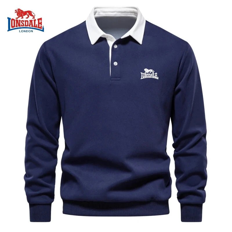 Autumn and winter men's embroidery brand pure cotton long sleeved polo shirt new fashion casual multifunctional jacket top - PratSN